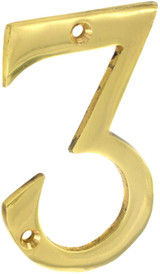 Securit Brass Numeral 75mm(3") No 3 