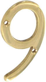 Securit Brass Numeral 75mm(3") No 9 