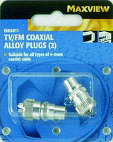 Maxview Coaxial Alloy Plugs (2) 