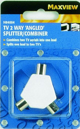 Maxview Coaxial TV 2 Way Angled Splitter 