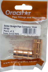 Oracstar 15mm COPPER Straight Connector 