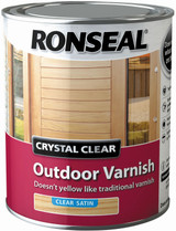 Ronseal Satin Outdoor Varnish Crystal Clear 750ml 