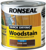 Ronseal Satin Quick Drying Woodstain Dark Oak 250ml
