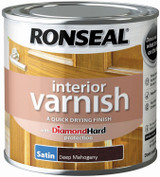 Ronseal Interior Varnish Deep Mahogany Satin 250ml