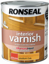 Ronseal  Interior Varnish Medium Oak Gloss 750ml