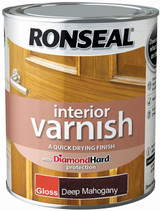 Ronseal Interior Varnish Deep Mahogany Gloss 750ml
