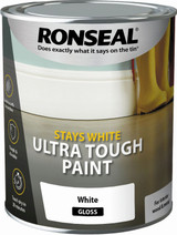 Ronseal White Gloss Ultra Tough Wood Paint 750ml  