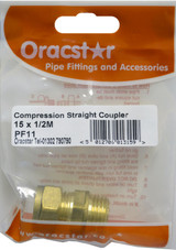 Oracstar 15mm x1/2" Straight Connector 