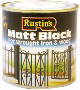 Rustins 250ml Black Matt Paint 