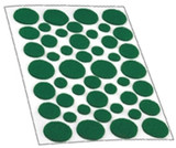 Select Assorted Round Felt Pads Green 