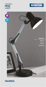 Status Valencia Desk Lamp Black & Chrome