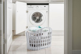 Addis Grey Green Fold Flat Laundry Basket 38Ltr