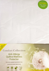 Comfort Collection Anti Allergy Quilted Double Mattress Protector 135x190cm