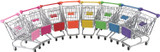 Apollo Chrome Mini Shopping Trolley Assorted Colours