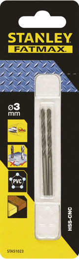 Fatmax Bullet HSS Drill Bit 3mm x 61mm Pack of 2