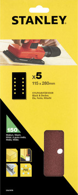 Stanley Half Sanding Sheet 150g Pack of 5