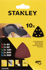 Stanley Detail Assorted Sanding Sheets Pack of 10