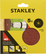 Stanley Drill Sanding Disc 40g Pack of 5