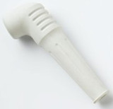 Best Large Angled Rubber Tap Swirl White 1/2"