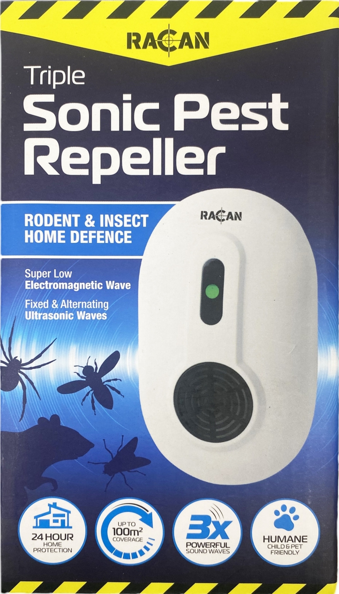 Racan Triple Sonic Pest Repeller For Rodents And Insects Home