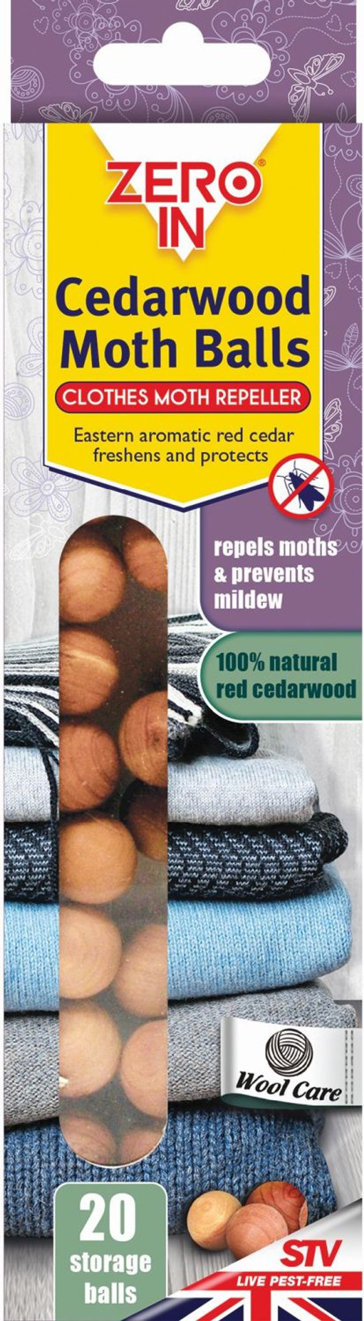Cedarwood Moth Balls - 20 Balls - Zero In Official Manufacturer
