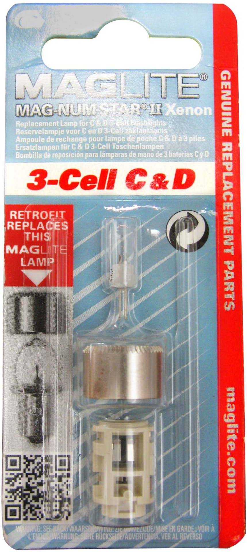 Ampoule 3-Cell C/D Mag-num Star 2 Xenon pour lampe de poche Maglite