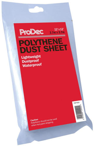 ProDec Polythene Dust Sheet 3.7 x 3.7m 