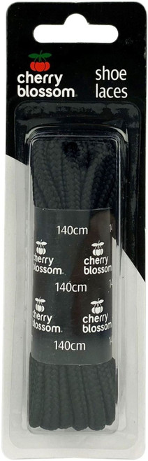 Cherry Blossom Laces Round Black 140cm
