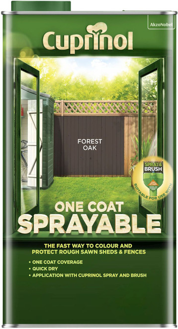 Cuprinol One Coat Sprayable Forest Oak 5ltr 