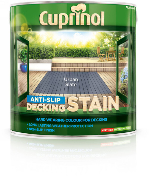 Cuprinol Anti-Slip Decking Stain Urban Slate 2.5Ltr