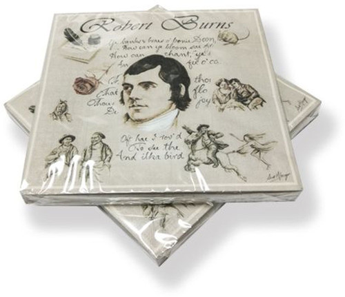 D&C Robert Burns Paper Napkins 20 Pack 3 Ply