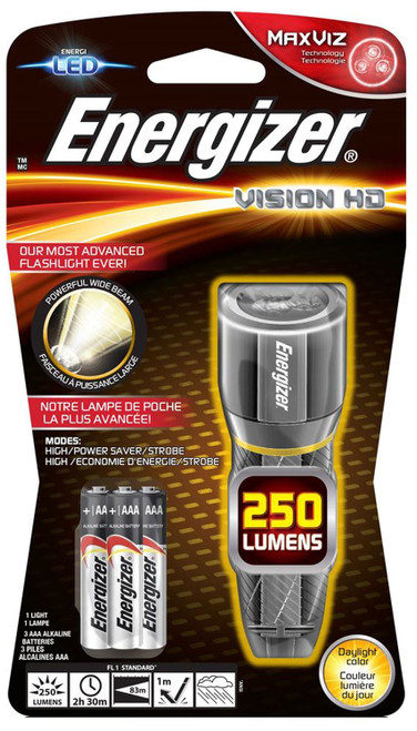 Energizer Vision HD Torch 270 Lumens