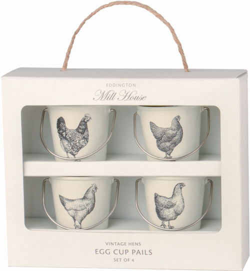 Eddingtons Mill House Vintage Hens Egg Cup Pails Set of 4
