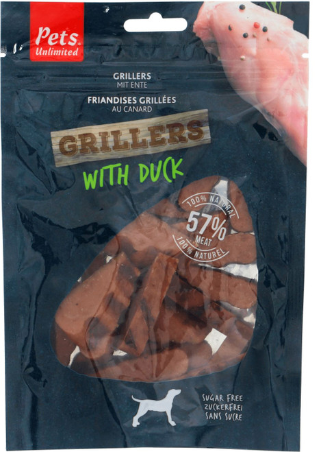 Pets Unlimited Dog Grillers with Duck 100g