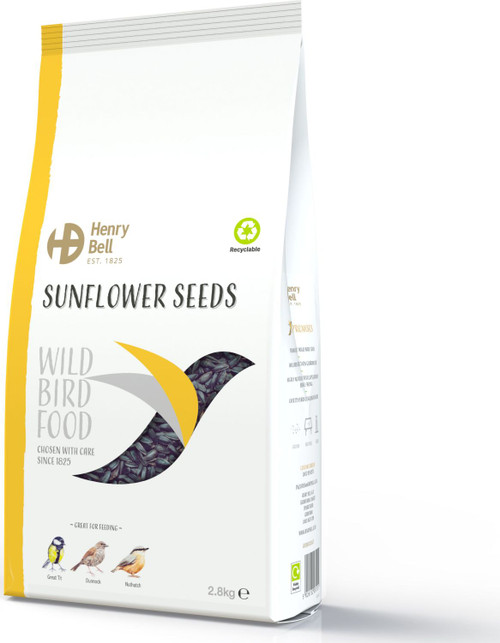 Henry Bell Wild Bird Food Black Sunflower Seeds 2.8kg