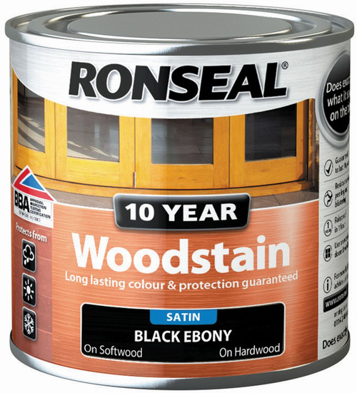 Ronseal 10 Year Woodstain Ebony 250ml