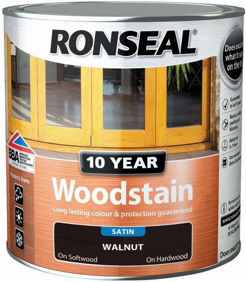 Ronseal 10 Year Woodstain Walnut 750ml