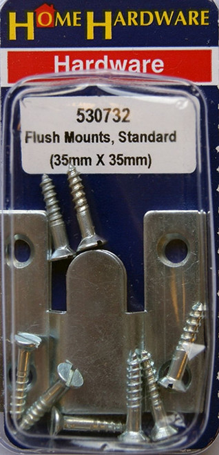 Home Hardware Flush Mounts 35 x 35mm BZP 