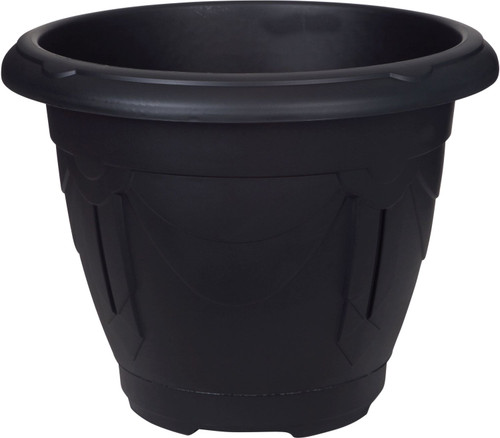 43cm Round Venetian Planter Black 