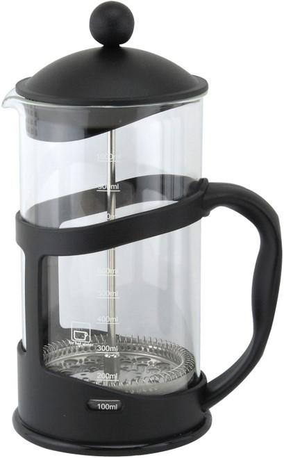 Apollo Black Plastic Cafetiere 1Ltr or 8 Cup