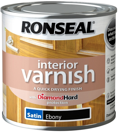 Ronseal Interior Varnish Ebony Satin 250ml
