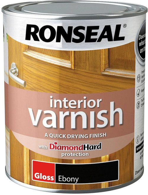 Ronseal Interior Varnish Ebony Gloss 750ml