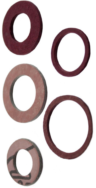 Oracstar Fibre Washers Assorted Sizes Brown pack of 6