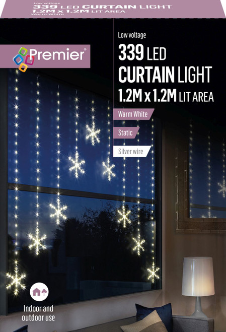 1.2m Curtain Light 339 WW LEDs