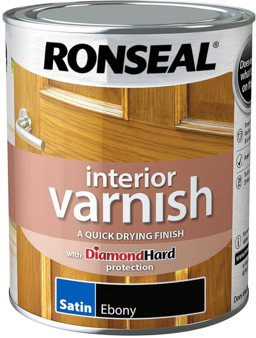 Ronseal Interior Varnish Ebony Satin 750ml