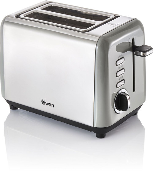 Swan 4 Slice Long Slot Toaster - Grey