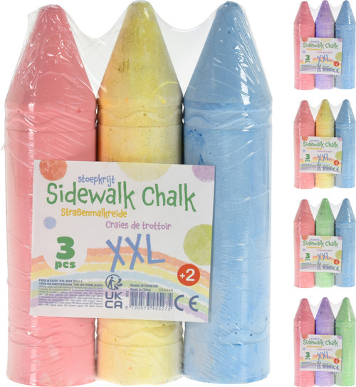 Mega Colour Chalk Set of 3