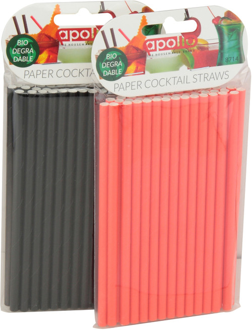 Apollo Paper Cocktail Straws Pack of 40