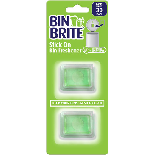 Bin Brite Stick On Bin Freshener 2 Pack Citronella & Lemongrass
