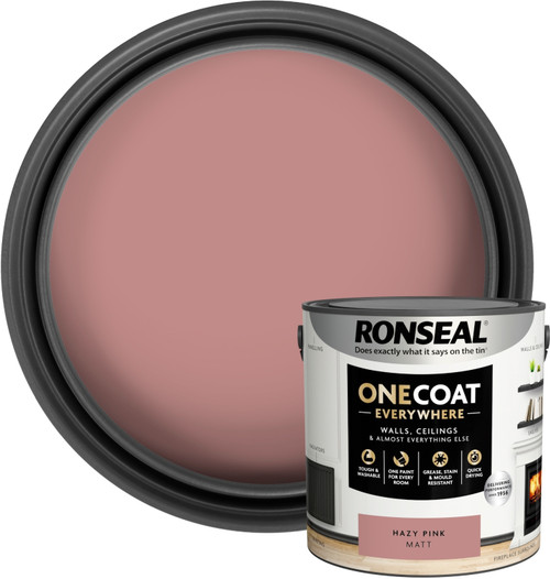 Ronseal Everywhere One Coat Matt Hazy Pink 2.5Ltr